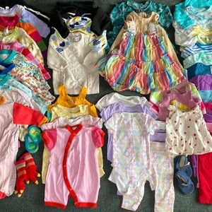 LOT 3-6 month-45 pieces clothes & shoes!
